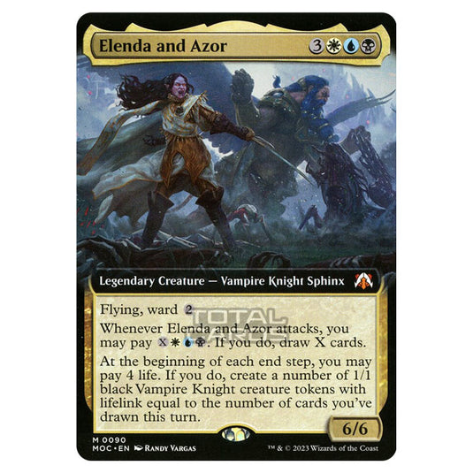 Magic The Gathering - March of the Machine - Commander - Elenda and Azor (Extended Art Card) - 0090