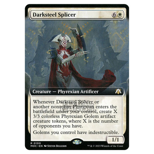 Magic The Gathering - March of the Machine - Commander - Darksteel Splicer (Extended Art Card) - 0100