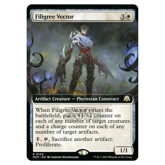 Magic The Gathering - March of the Machine - Commander - Filigree Vector (Extended Art Card) - 0102