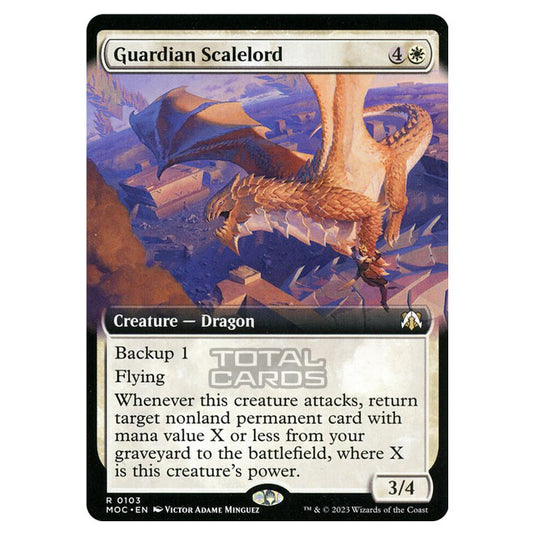 Magic The Gathering - March of the Machine - Commander - Guardian Scalelord (Extended Art Card) - 0103