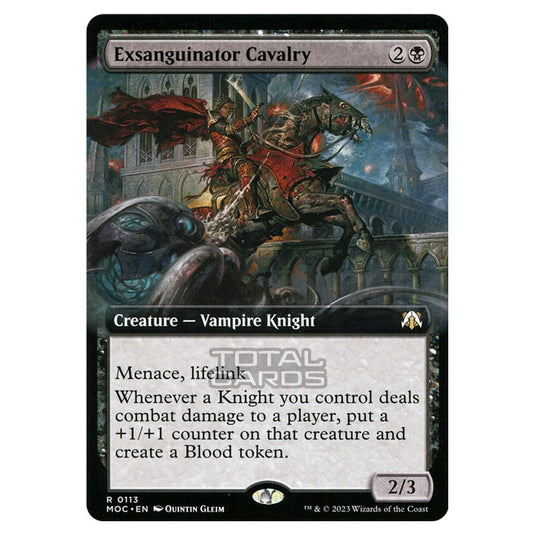 Magic The Gathering - March of the Machine - Commander - Exsanguinator Cavalry (Extended Art Card) - 0113