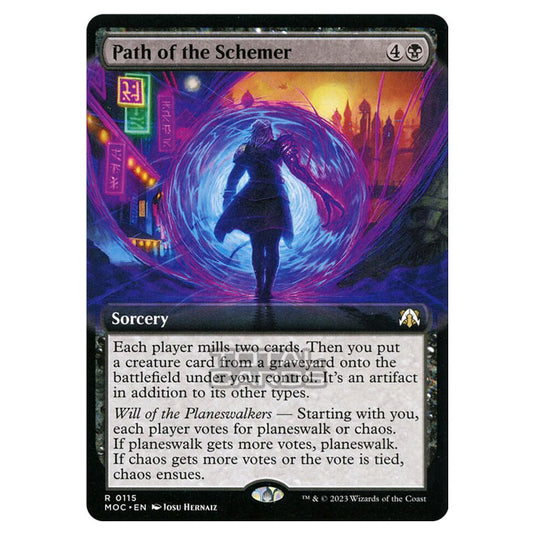 Magic The Gathering - March of the Machine - Commander - Path of the Schemer (Extended Art Card) - 0115