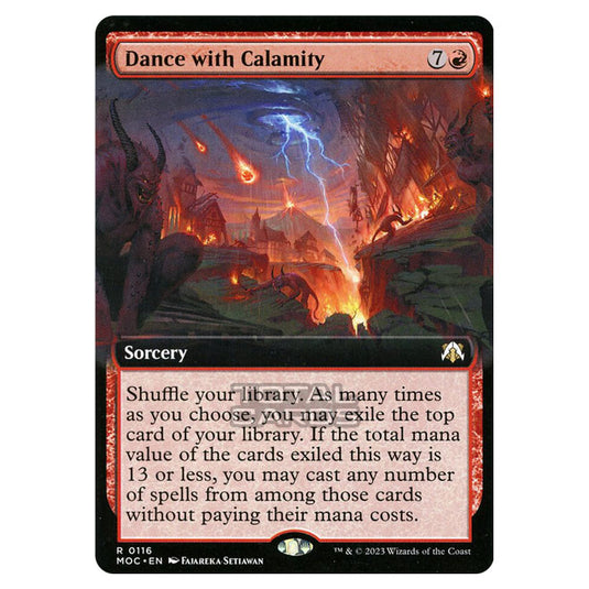 Magic The Gathering - March of the Machine - Commander - Dance with Calamity (Extended Art Card) - 0116