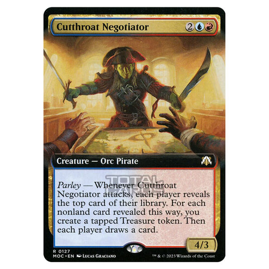 Magic The Gathering - March of the Machine - Commander - Cutthroat Negotiator (Extended Art Card) - 0127