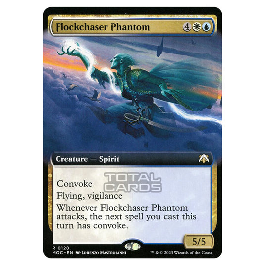 Magic The Gathering - March of the Machine - Commander - Flockchaser Phantom (Extended Art Card) - 0128
