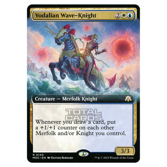 Magic The Gathering - March of the Machine - Commander - Vodalian Wave-Knight (Extended Art Card) - 0130