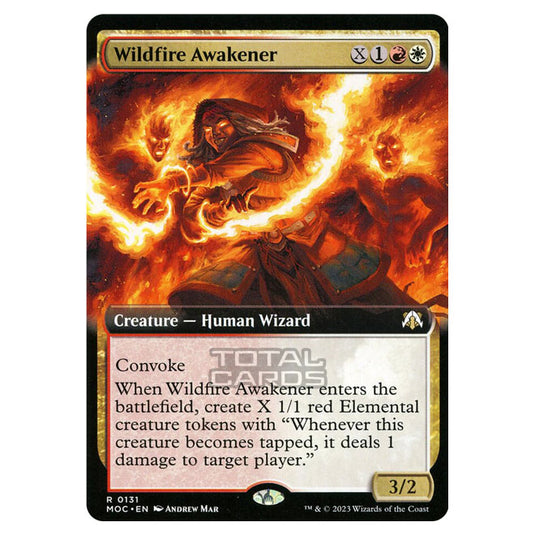 Magic The Gathering - March of the Machine - Commander - Wildfire Awakener (Extended Art Card) - 0131