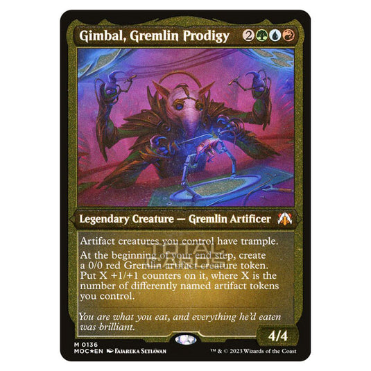 Magic The Gathering - March of the Machine - Commander - Gimbal, Gremlin Prodigy- 0136