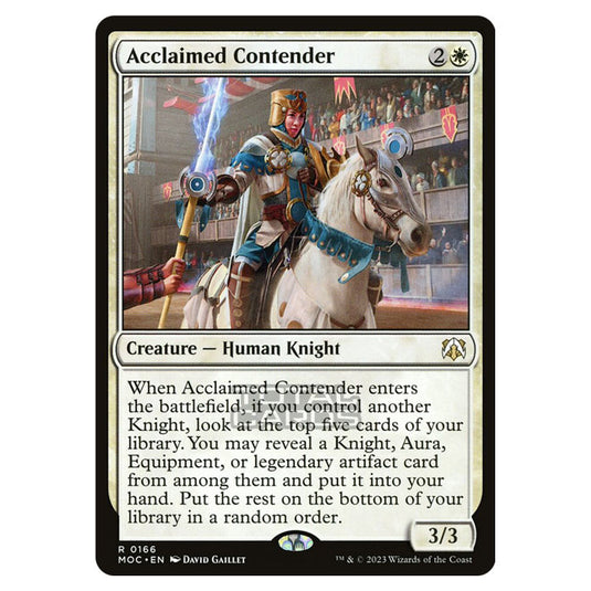 Magic The Gathering - March of the Machine - Commander - Acclaimed Contender - 0166