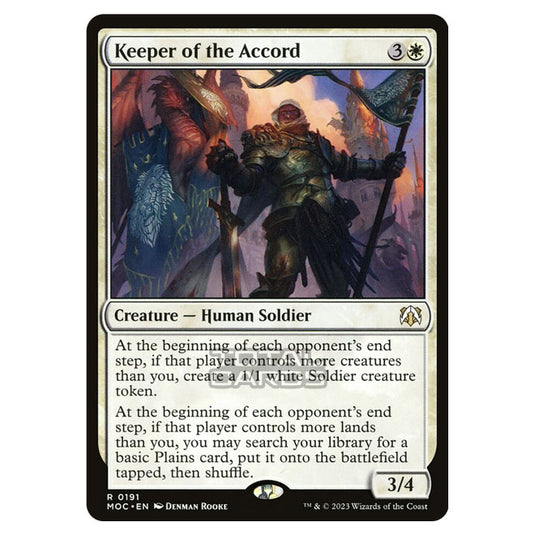 Magic The Gathering - March of the Machine - Commander - Keeper of the Accord - 0191