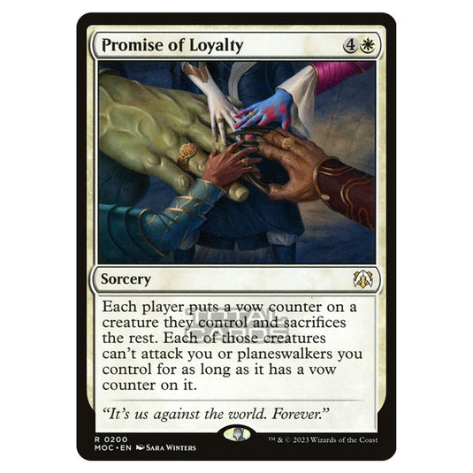 Magic The Gathering - March of the Machine - Commander - Promise of Loyalty - 0200