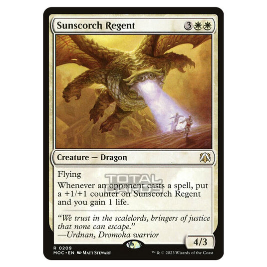 Magic The Gathering - March of the Machine - Commander - Sunscorch Regent - 0209