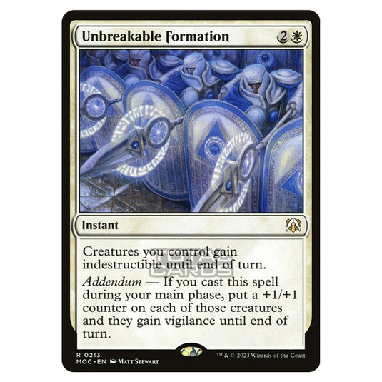 Magic The Gathering - March of the Machine - Commander - Unbreakable Formation - 0213