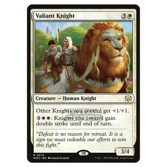 Magic The Gathering - March of the Machine - Commander - Valiant Knight - 0214