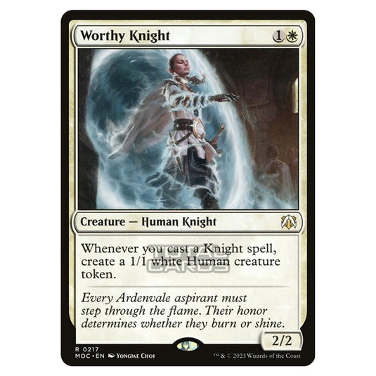 Magic The Gathering - March of the Machine - Commander - Worthy Knight - 0217