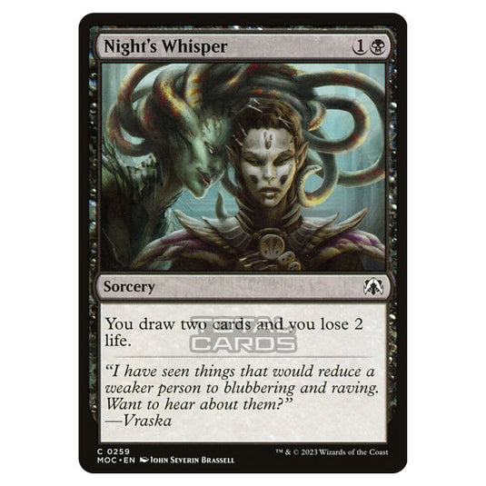 Magic The Gathering - March of the Machine - Commander - Night's Whisper - 0259