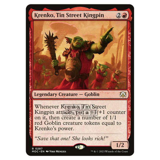 Magic The Gathering - March of the Machine - Commander - Krenko, Tin Street Kingpin - 0287