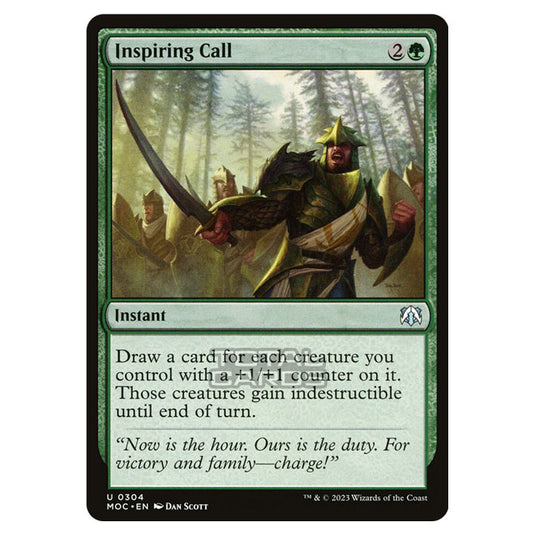 Magic The Gathering - March of the Machine - Commander - Inspiring Call - 0304