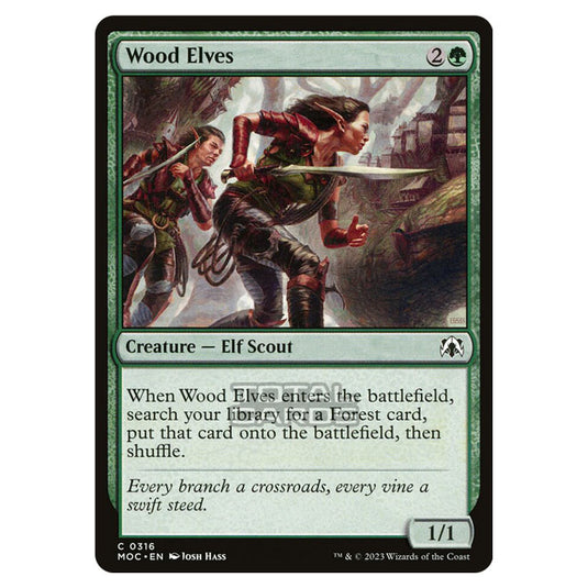 Magic The Gathering - March of the Machine - Commander - Wood Elves - 0316