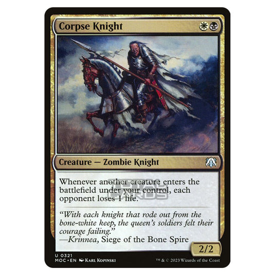 Magic The Gathering - March of the Machine - Commander - Corpse Knight - 0321