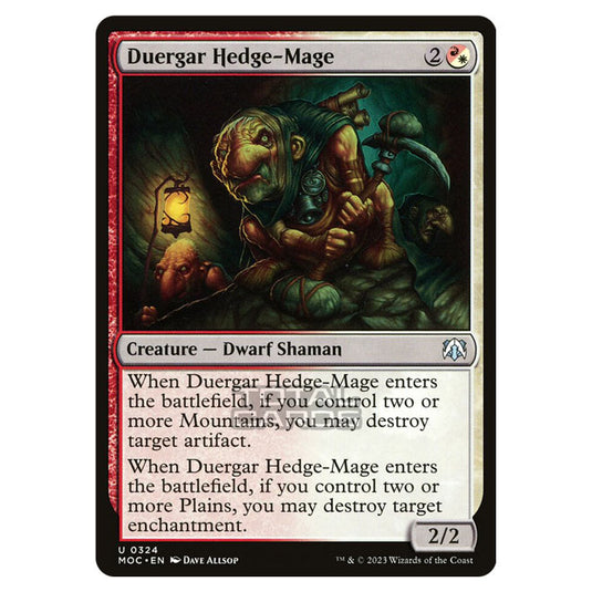 Magic The Gathering - March of the Machine - Commander - Duergar Hedge-Mage - 0324