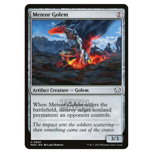 Magic The Gathering - March of the Machine - Commander - Meteor Golem - 0363