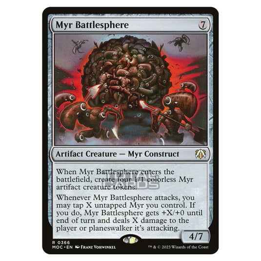 Magic The Gathering - March of the Machine - Commander - Myr Battlesphere - 0366