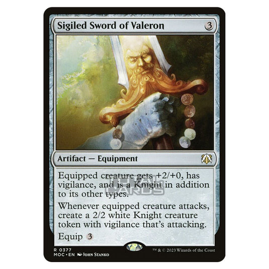 Magic The Gathering - March of the Machine - Commander - Sigiled Sword of Valeron - 0377