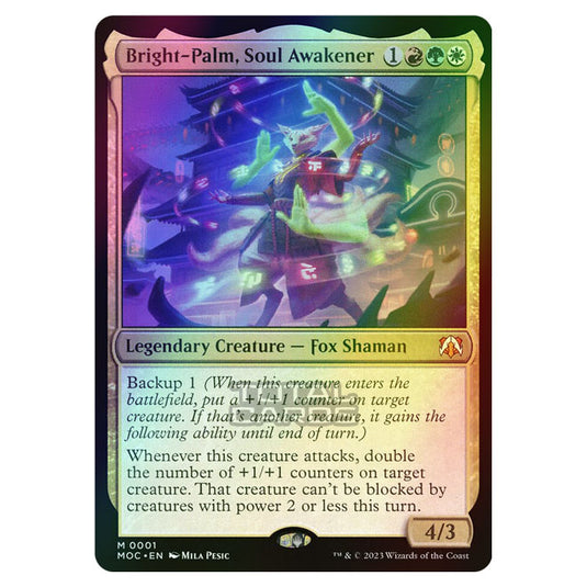 Magic The Gathering - March of the Machine - Commander - Bright-Palm, Soul Awakener - 0001 (Foil)