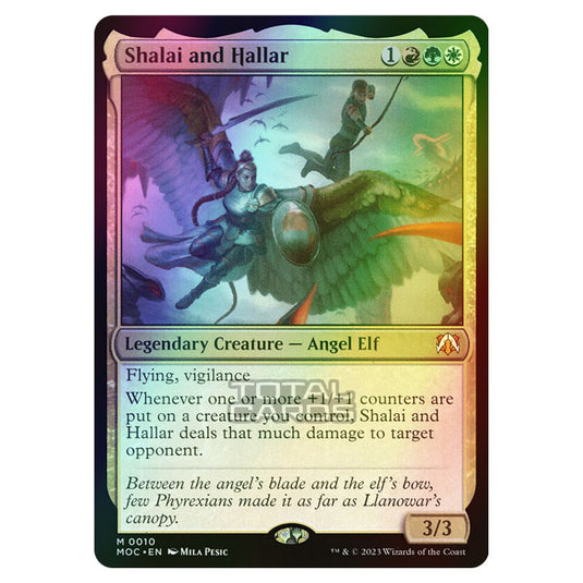 Magic The Gathering - March of the Machine - Commander - Shalai and Hallar - 0010 (Foil)