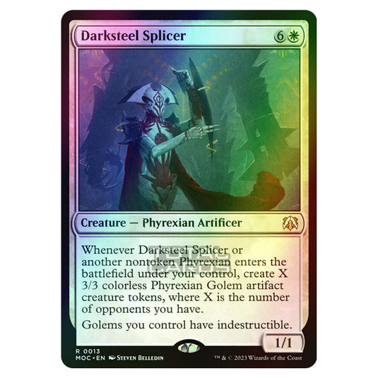 Magic The Gathering - March of the Machine - Commander - Darksteel Splicer - 0013 (Foil)