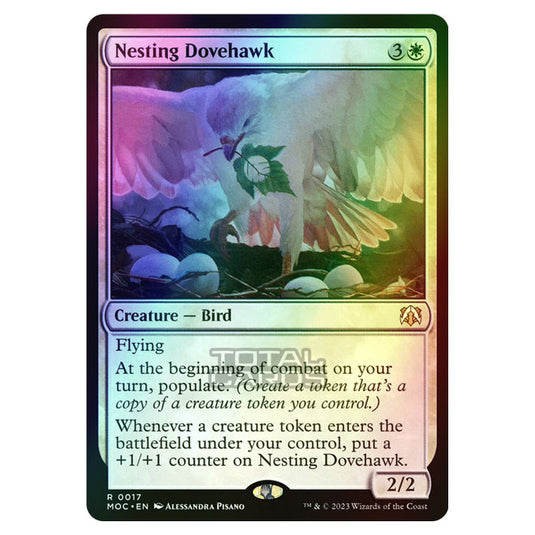 Magic The Gathering - March of the Machine - Commander - Nesting Dovehawk - 0017 (Foil)