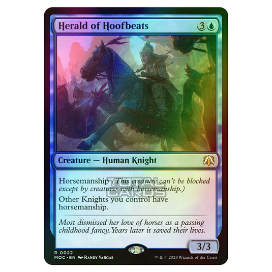 Magic The Gathering - March of the Machine - Commander - Herald of Hoofbeats - 0022 (Foil)