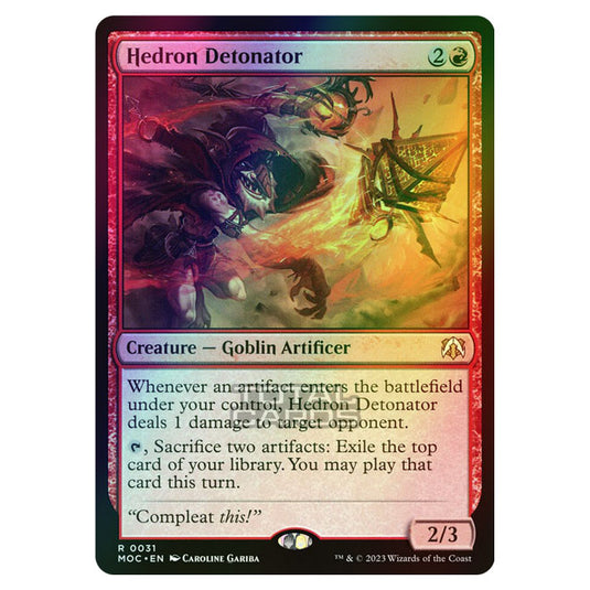 Magic The Gathering - March of the Machine - Commander - Hedron Detonator - 0031 (Foil)