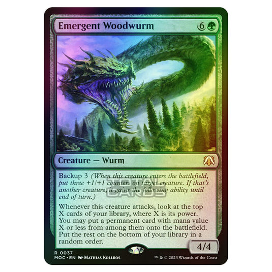 Magic The Gathering - March of the Machine - Commander - Emergent Woodwurm - 0037 (Foil)