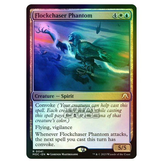 Magic The Gathering - March of the Machine - Commander - Flockchaser Phantom - 0041 (Foil)