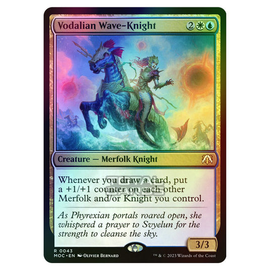 Magic The Gathering - March of the Machine - Commander - Vodalian Wave-Knight - 0043 (Foil)