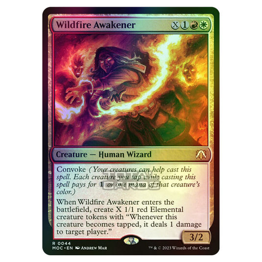 Magic The Gathering - March of the Machine - Commander - Wildfire Awakener - 0044 (Foil)