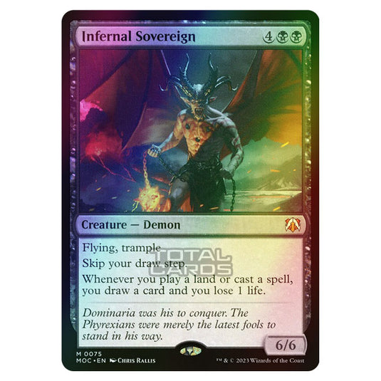 Magic The Gathering - March of the Machine - Commander - Infernal Sovereign - 0075 (Foil)