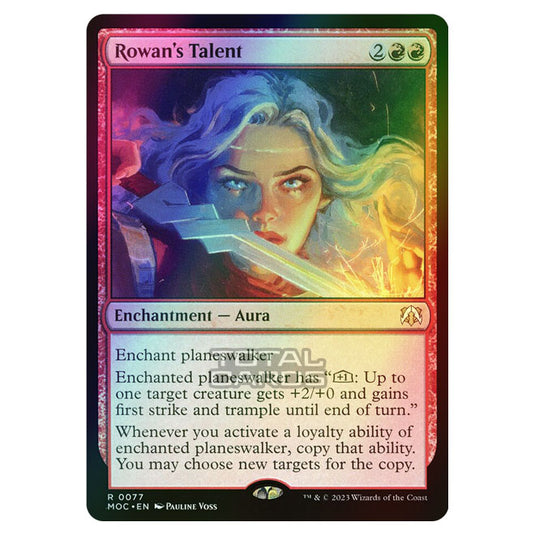 Magic The Gathering - March of the Machine - Commander - Rowan's Talent - 0077 (Foil)