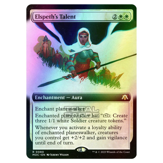 Magic The Gathering - March of the Machine - Commander - Elspeth's Talent (Extended Art Card)  - 0080 (Foil)