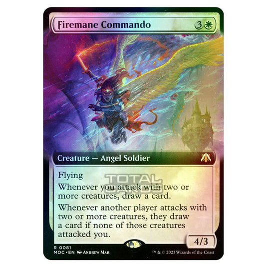 Magic The Gathering - March of the Machine - Commander - Firemane Commando (Extended Art Card)  - 0081 (Foil)