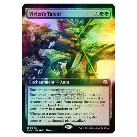 Magic The Gathering - March of the Machine - Commander - Vivien's Talent (Extended Art Card)  - 0086 (Foil)