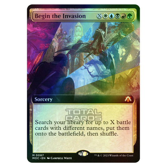 Magic The Gathering - March of the Machine - Commander - Begin the Invasion (Extended Art Card)  - 0087 (Foil)