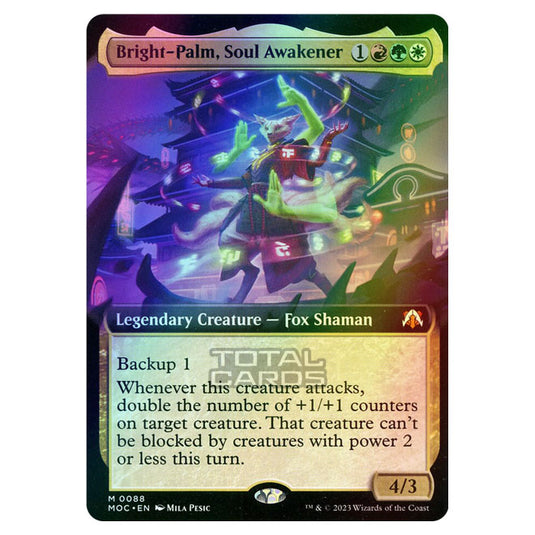 Magic The Gathering - March of the Machine - Commander - Bright-Palm, Soul Awakener (Extended Art Card)  - 0088 (Foil)