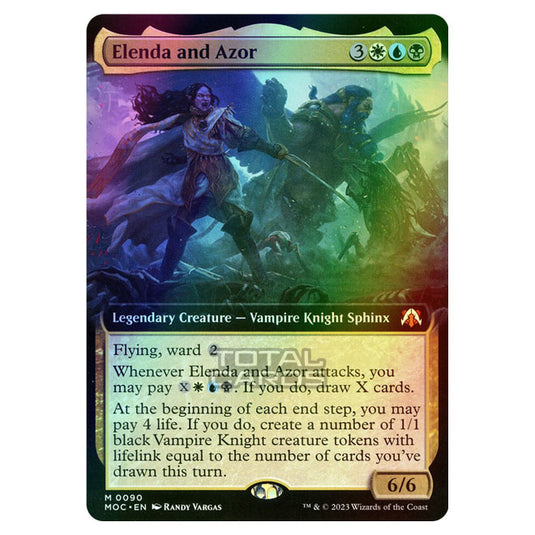 Magic The Gathering - March of the Machine - Commander - Elenda and Azor (Extended Art Card)  - 0090 (Foil)