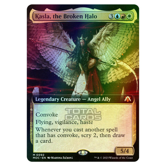 Magic The Gathering - March of the Machine - Commander - Kasla, the Broken Halo (Extended Art Card)  - 0092 (Foil)