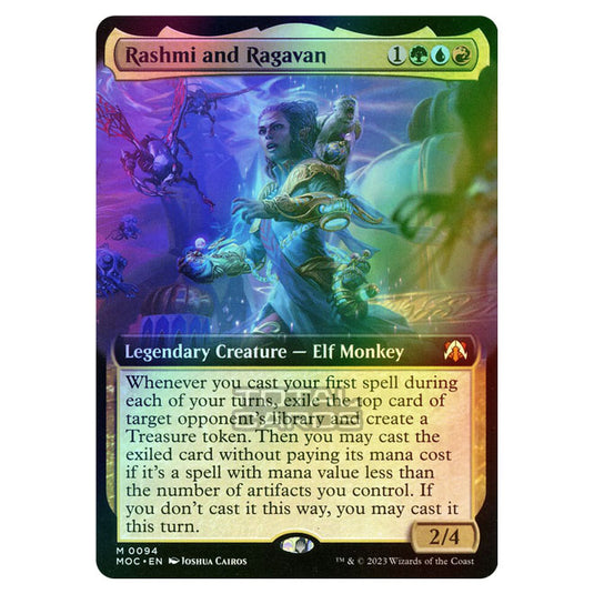 Magic The Gathering - March of the Machine - Commander - Rashmi and Ragavan (Extended Art Card)  - 0094 (Foil)