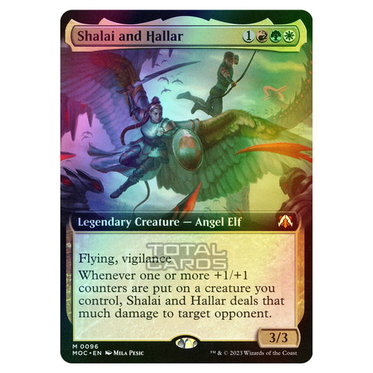 Magic The Gathering - March of the Machine - Commander - Shalai and Hallar (Extended Art Card)  - 0096 (Foil)