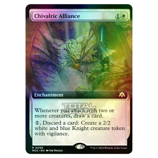 Magic The Gathering - March of the Machine - Commander - Chivalric Alliance (Extended Art Card)  - 0098 (Foil)